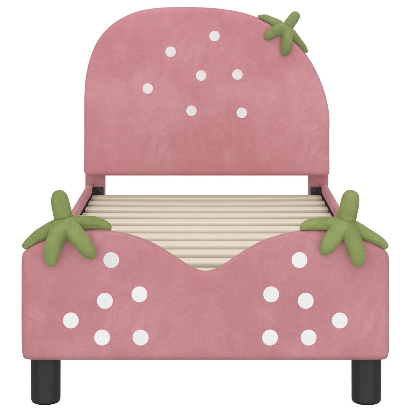 Peuterbedframe met hoofdbord Roze 70 x 140 cm Fluweel