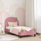 Kinderbedframe 80x160 cm roze fluweel