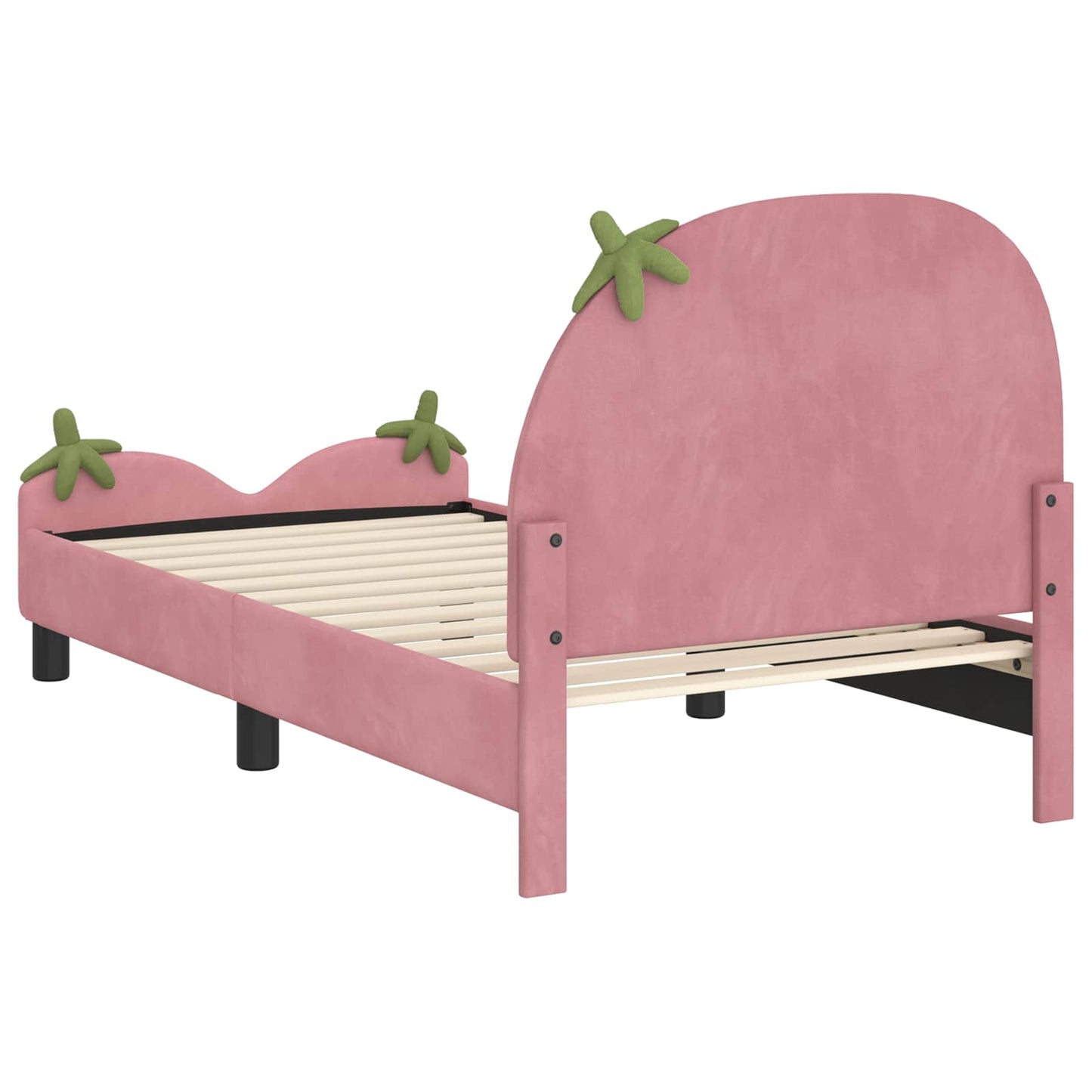 Bedframe voor kinderen met hoofdbord Roze 80 x 160 cm Fluweel