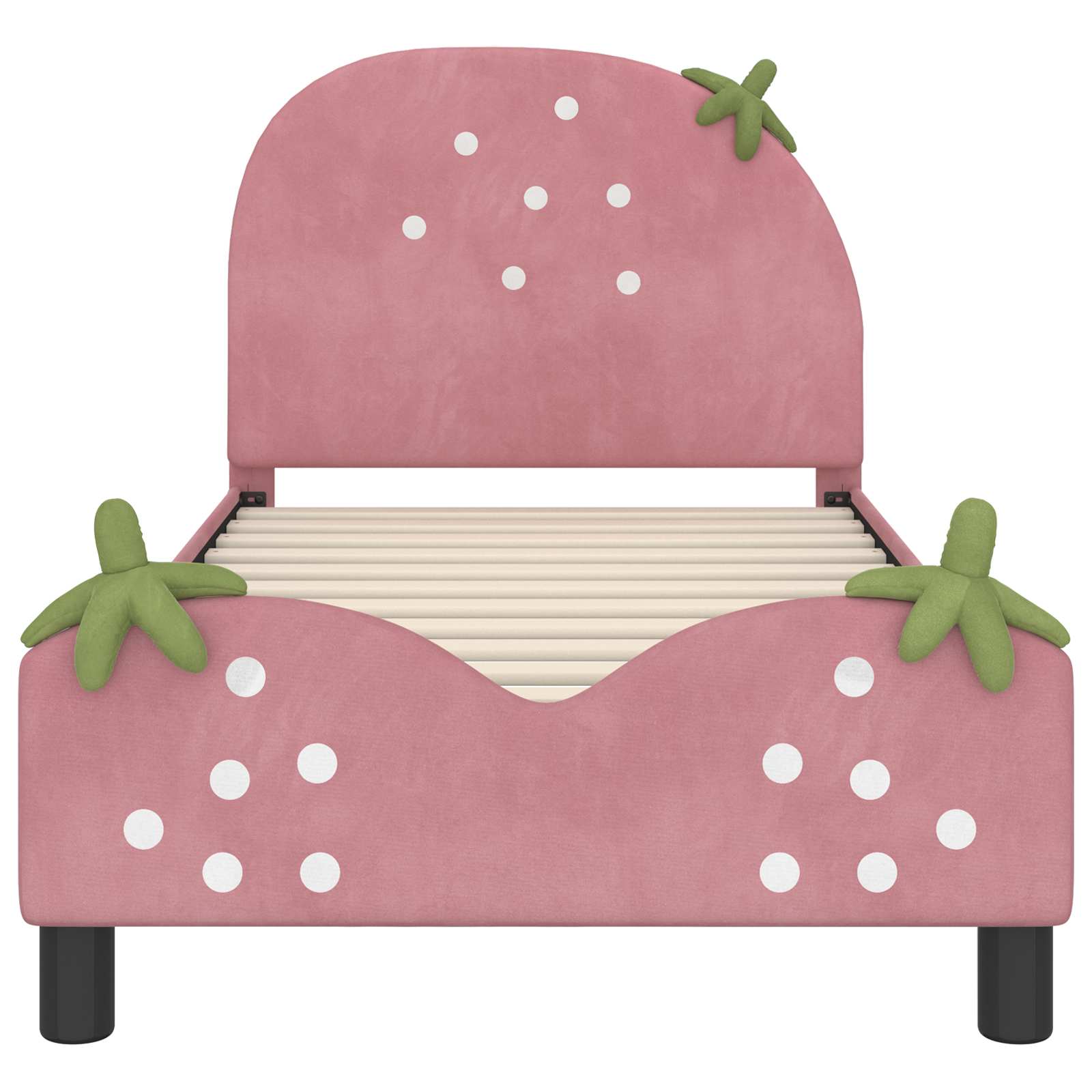 Bedframe voor kinderen met hoofdbord Roze 80 x 160 cm Fluweel