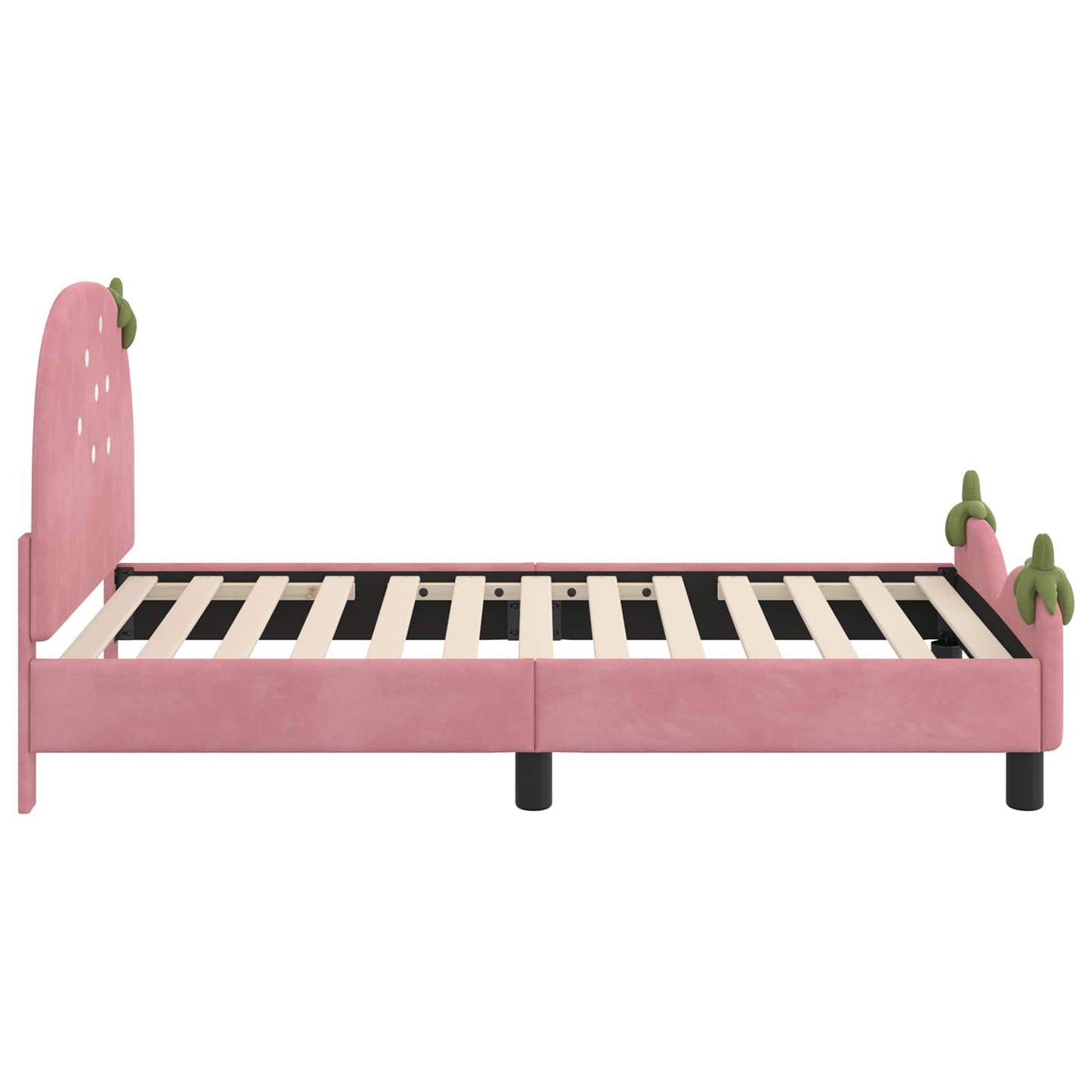 Bedframe voor kinderen met hoofdbord Roze 80 x 160 cm Fluweel