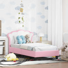 Peuterbedframe 70x140 cm roze PU