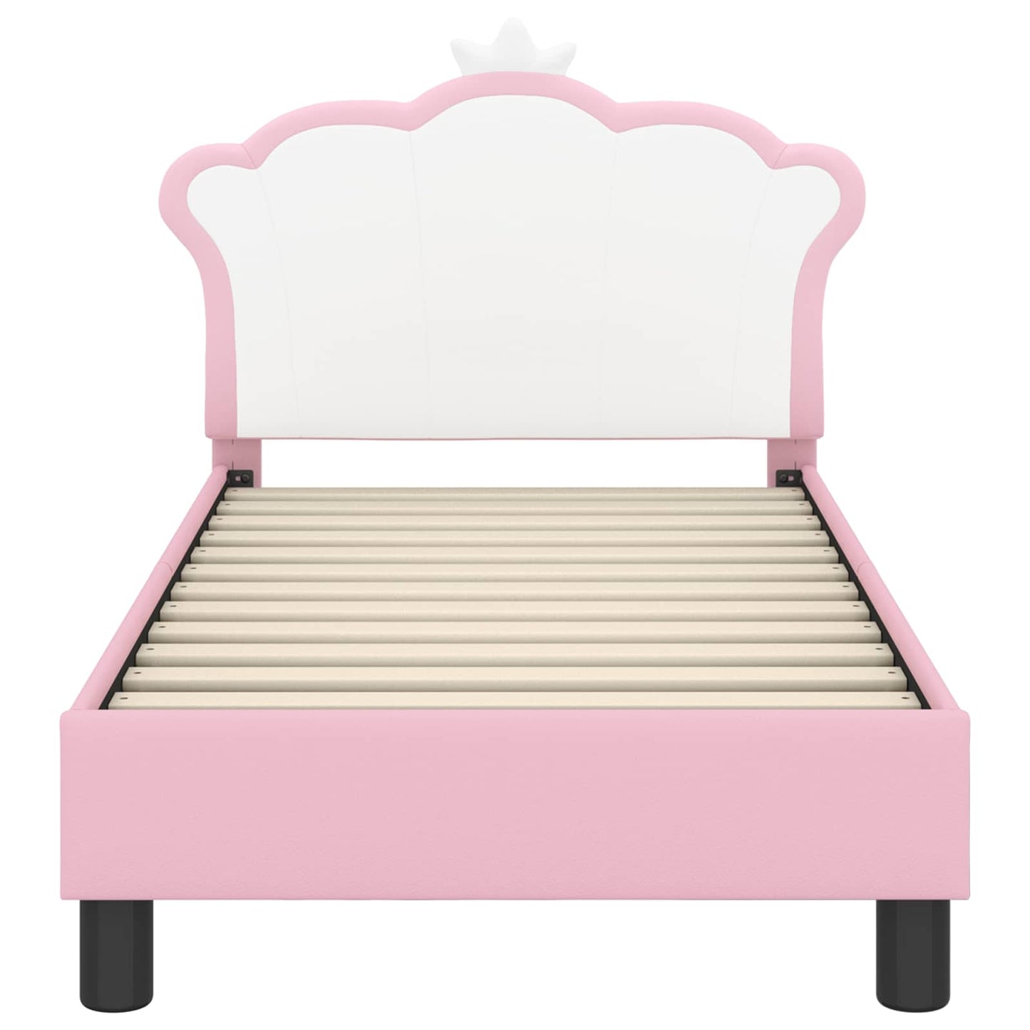 Peuterbedframe met hoofdbord met hoofdeinde Roze 70 x 140 cm PU