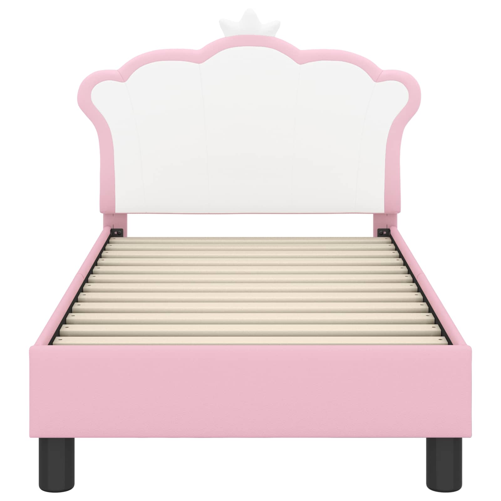 Peuterbedframe met hoofdbord met hoofdeinde Roze 70 x 140 cm PU