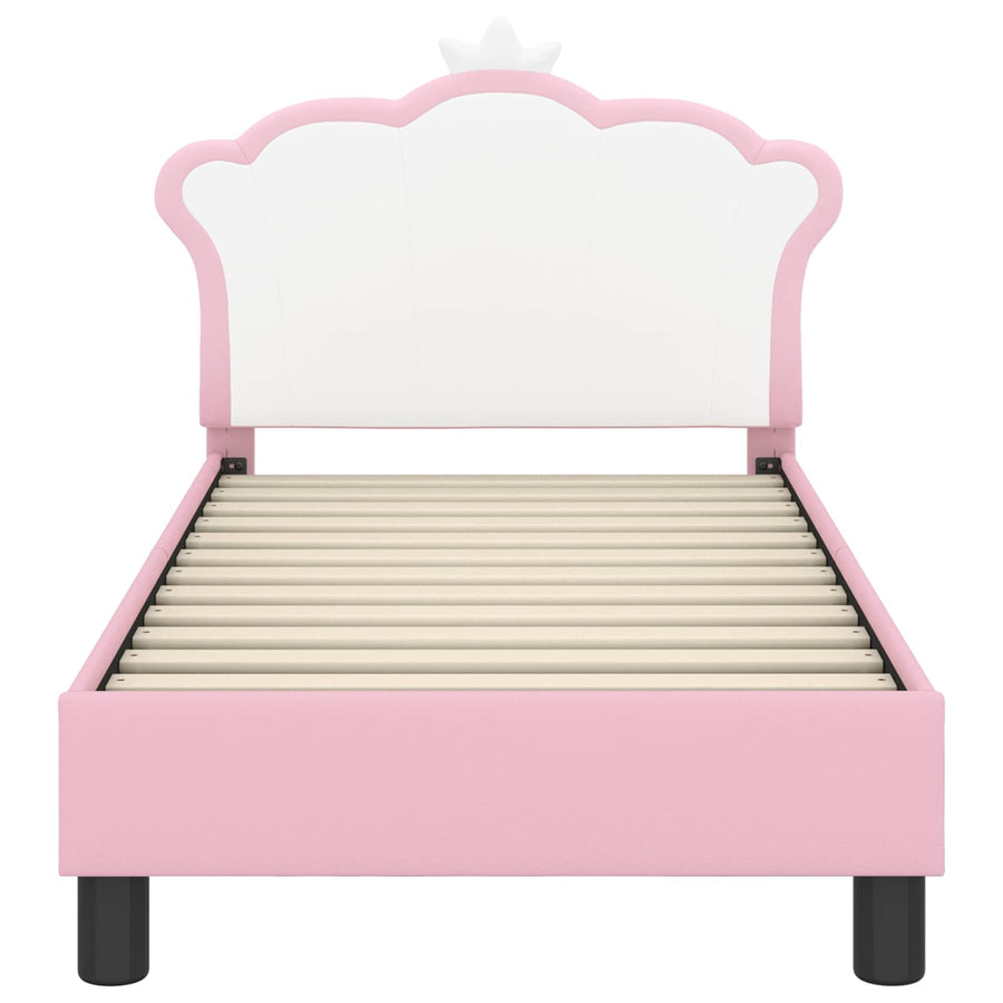 Peuterbedframe met hoofdbord met hoofdeinde Roze 70 x 140 cm PU