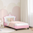 Kinderbedframe 80x160 cm roze met hoofdbord