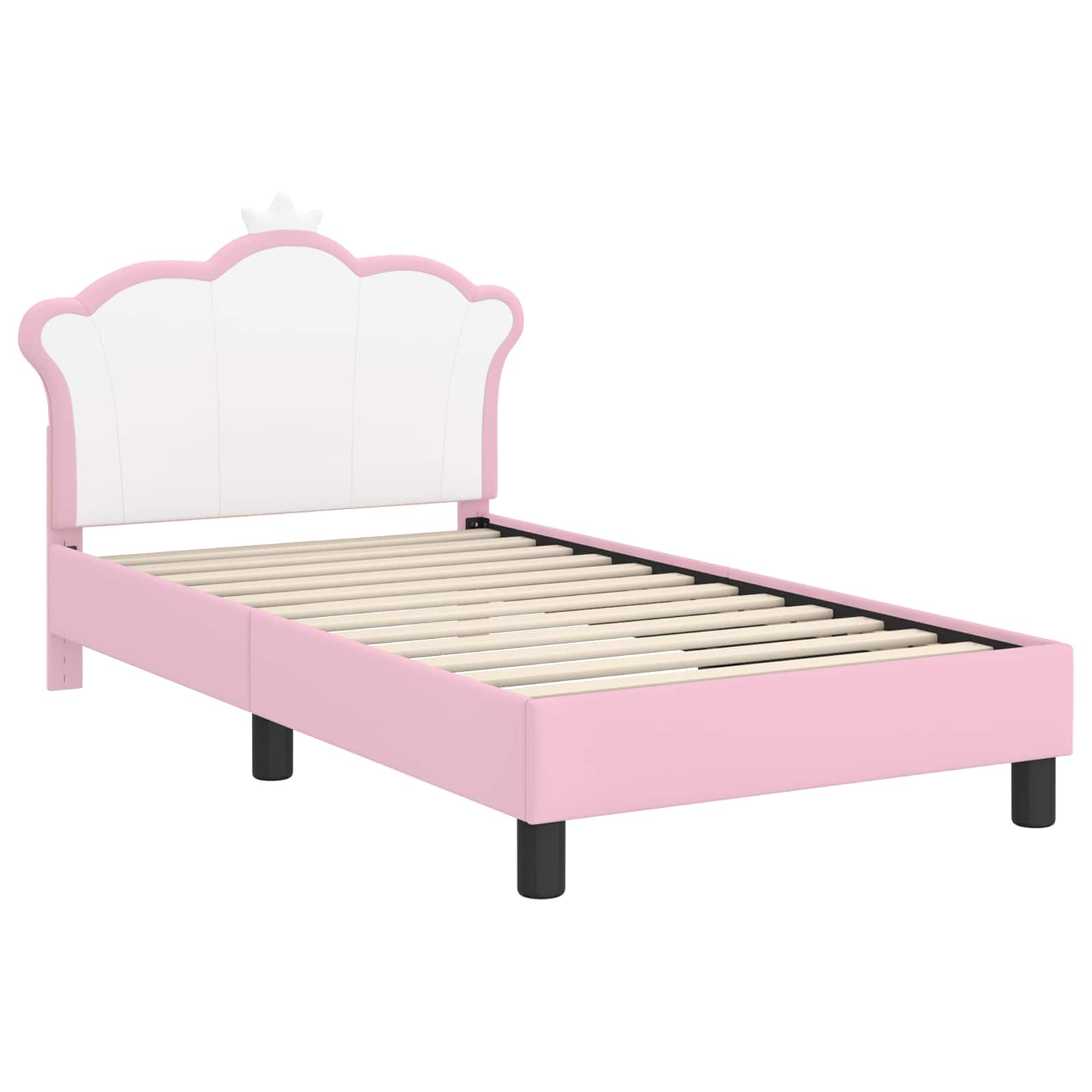 Bedframe voor kinderen met hoofdbord Roze 80 x 160 cm PU