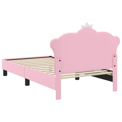 Bedframe voor kinderen met hoofdbord Roze 80 x 160 cm PU