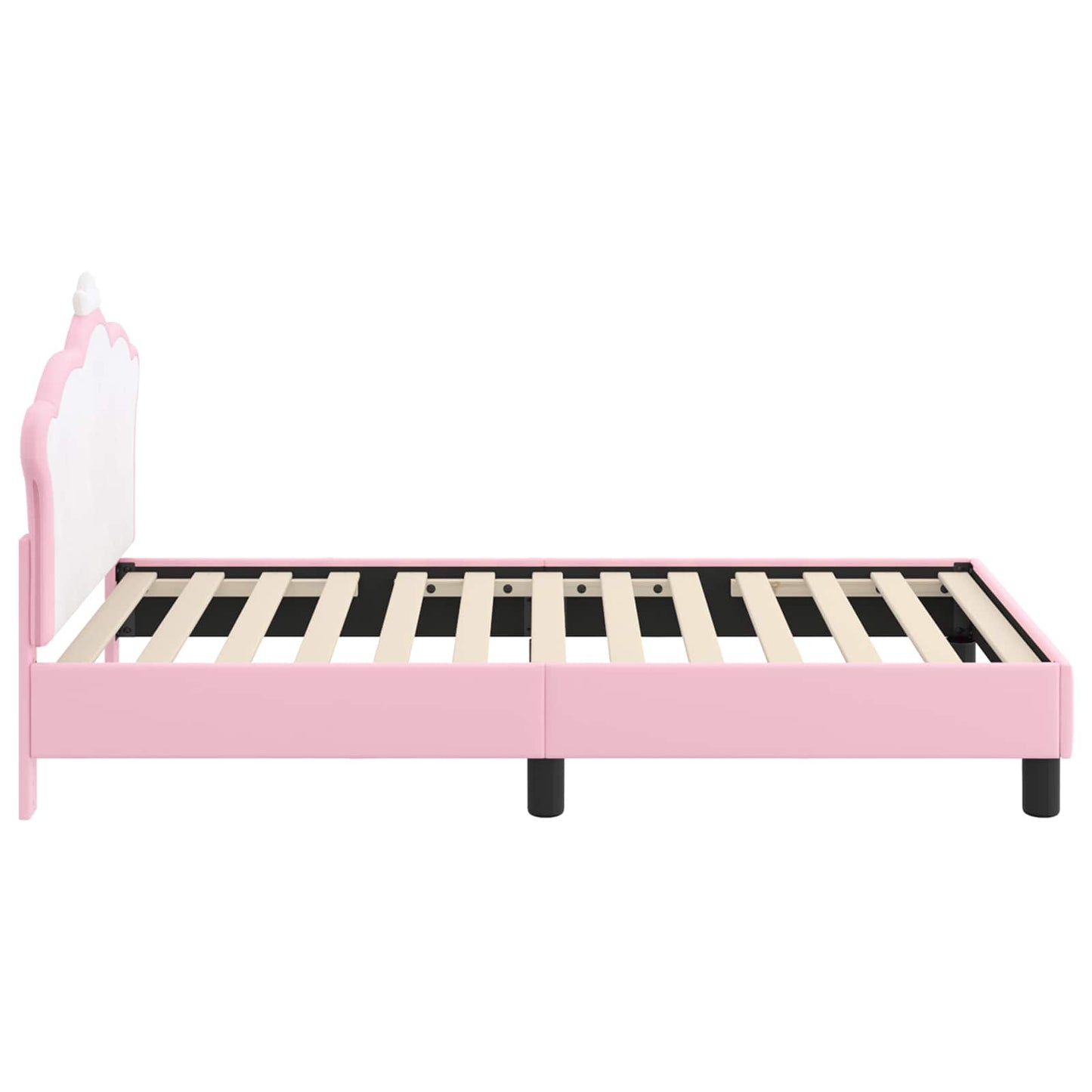 Bedframe voor kinderen met hoofdbord Roze 80 x 160 cm PU