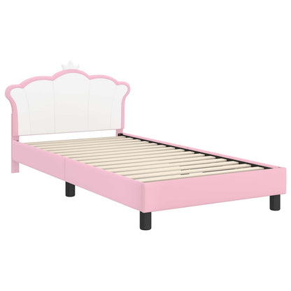 Bedframe voor kinderen met hoofdbord Roze 90 x 200 cm PU