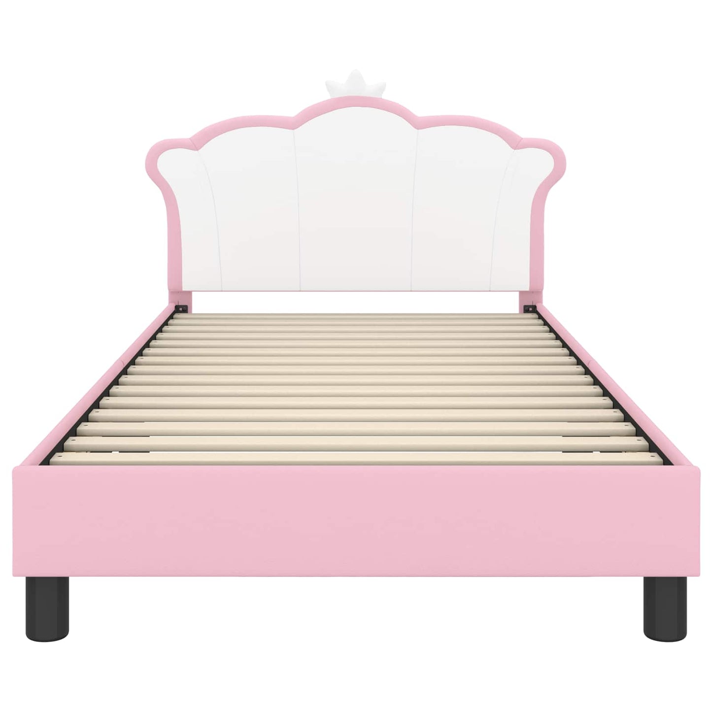 Bedframe voor kinderen met hoofdbord Roze 90 x 200 cm PU