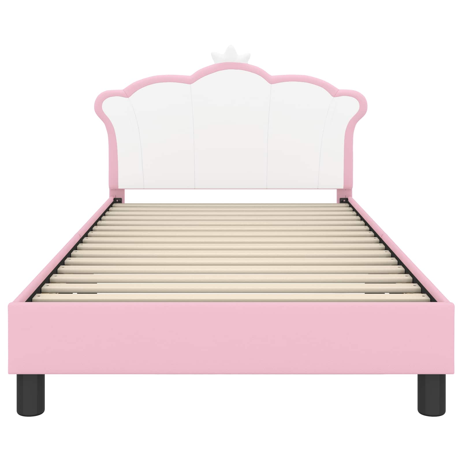 Bedframe voor kinderen met hoofdbord Roze 90 x 200 cm PU