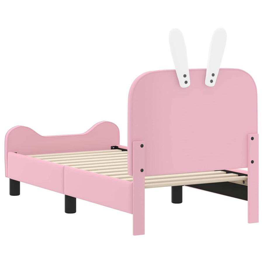 Peuterbedframe met hoofdbord met hoofdeinde Roze 70 x 140 cm PU