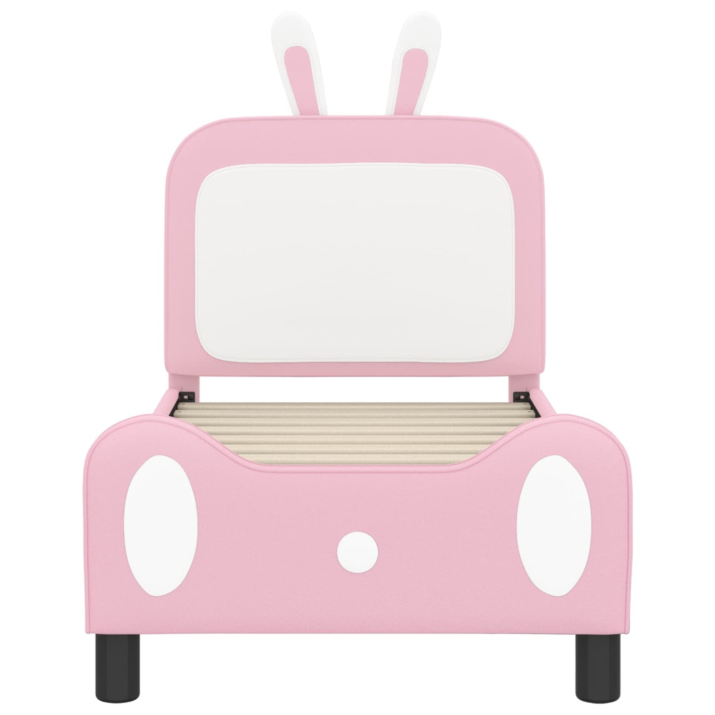 Peuterbedframe met hoofdbord met hoofdeinde Roze 70 x 140 cm PU