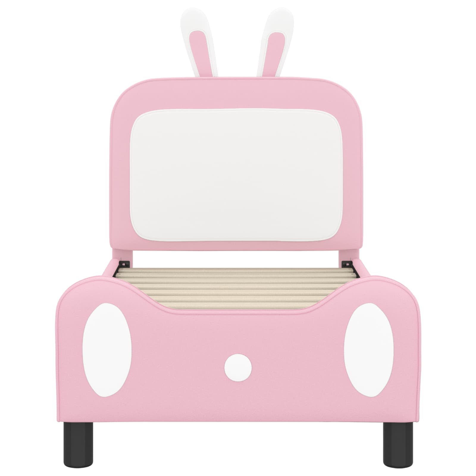 Peuterbedframe met hoofdbord met hoofdeinde Roze 70 x 140 cm PU