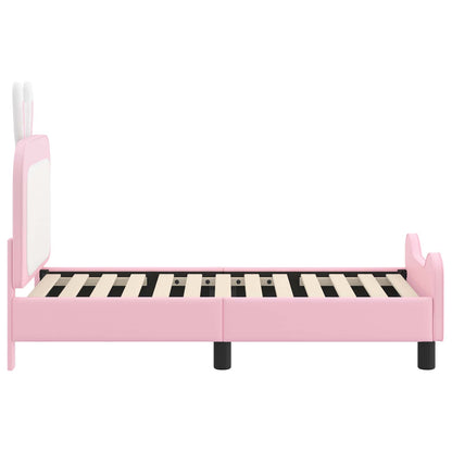 Peuterbedframe met hoofdbord met hoofdeinde Roze 70 x 140 cm PU