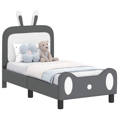 Peuterbedframe met hoofdbord Lichtgrijs 70 x 140 cm PU