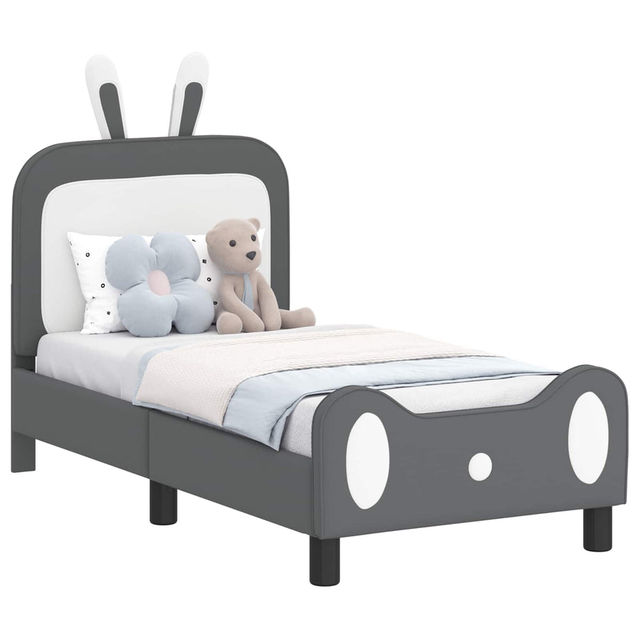 Peuterbedframe met hoofdbord Lichtgrijs 70 x 140 cm PU