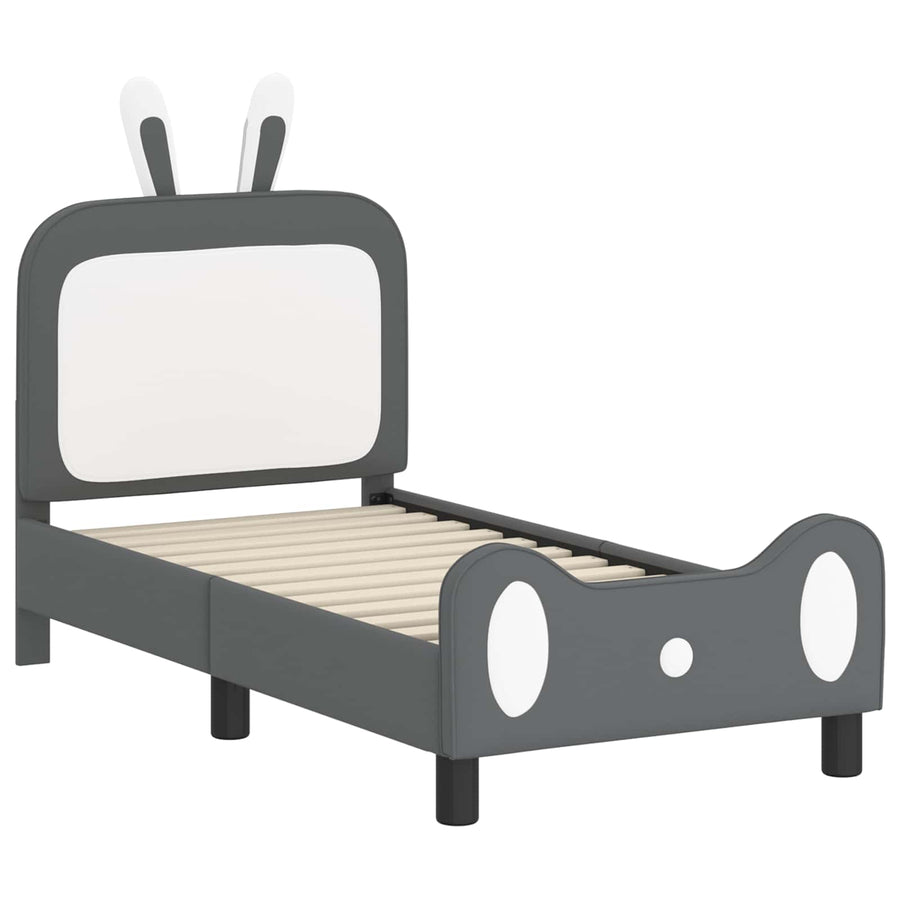 Peuterbedframe met hoofdbord Lichtgrijs 70 x 140 cm PU