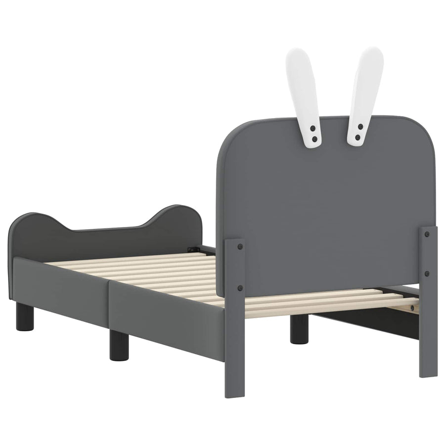 Peuterbedframe met hoofdbord Lichtgrijs 70 x 140 cm PU