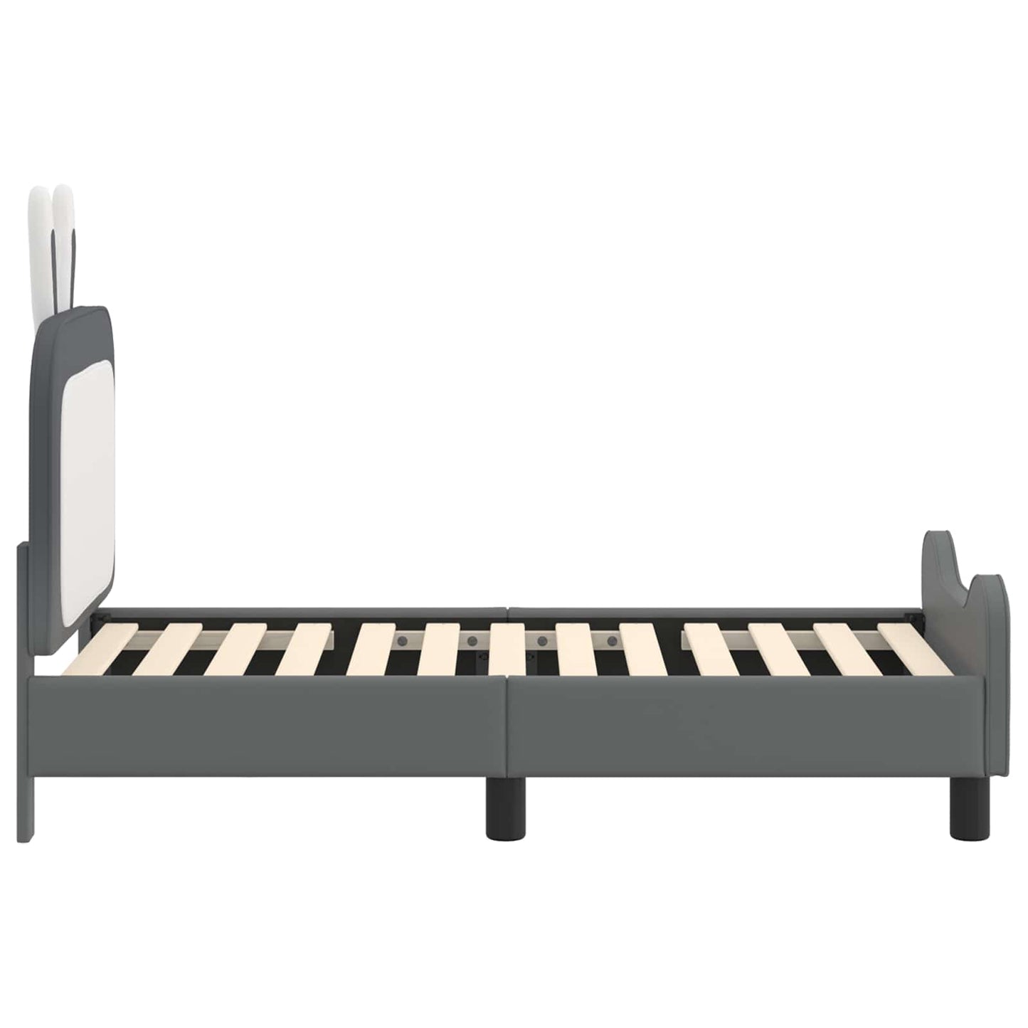 Peuterbedframe met hoofdbord Lichtgrijs 70 x 140 cm PU
