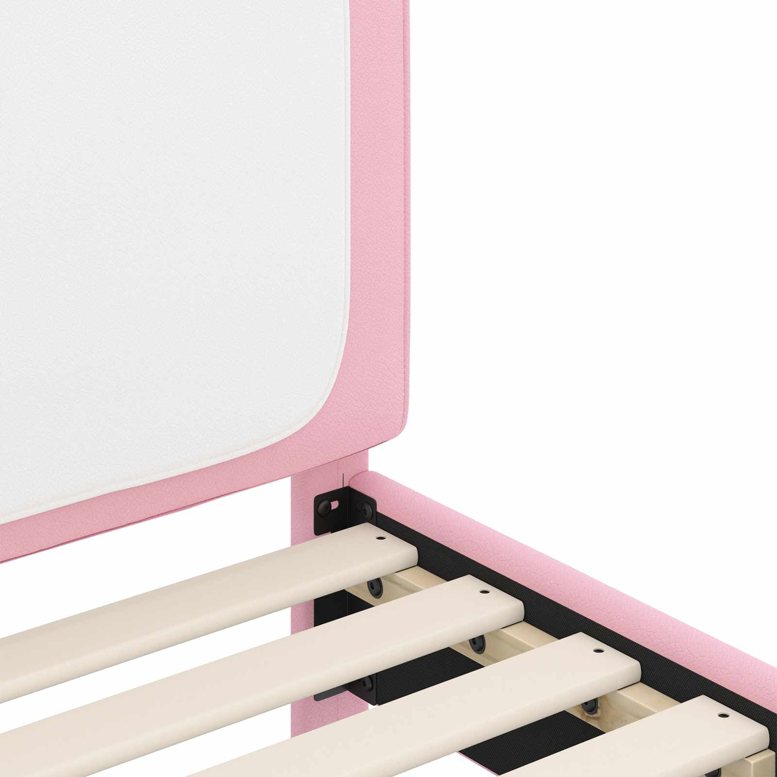 Bedframe voor kinderen met hoofdbord Roze 80 x 160 cm PU
