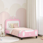 Kinderbedframe 80x160 cm roze PU bewerkt hout
