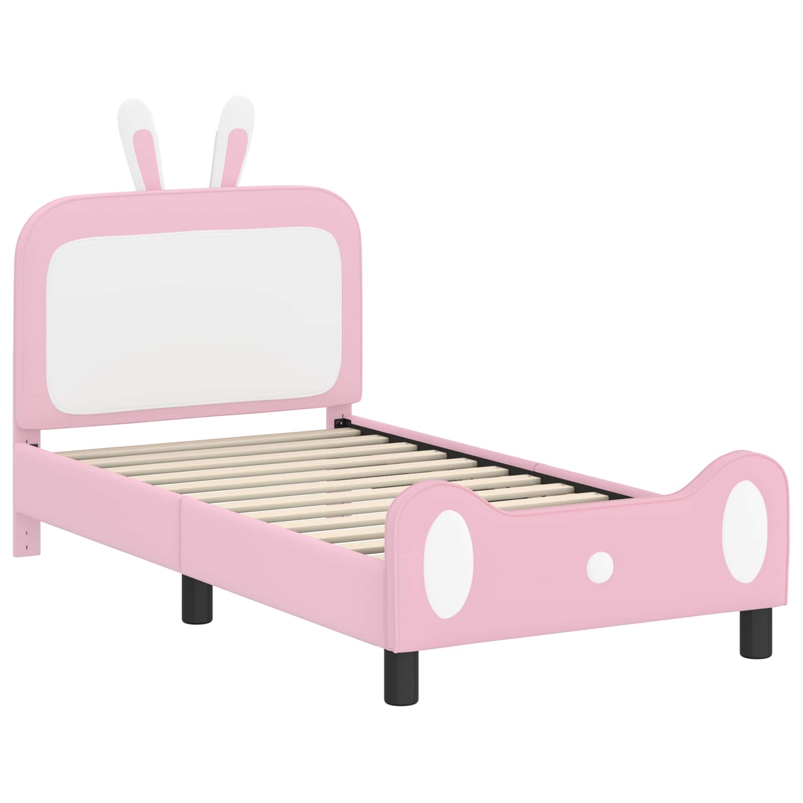 Bedframe voor kinderen met hoofdbord Roze 80 x 160 cm PU