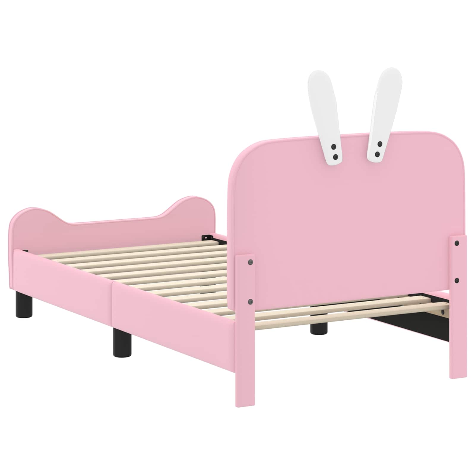 Bedframe voor kinderen met hoofdbord Roze 80 x 160 cm PU
