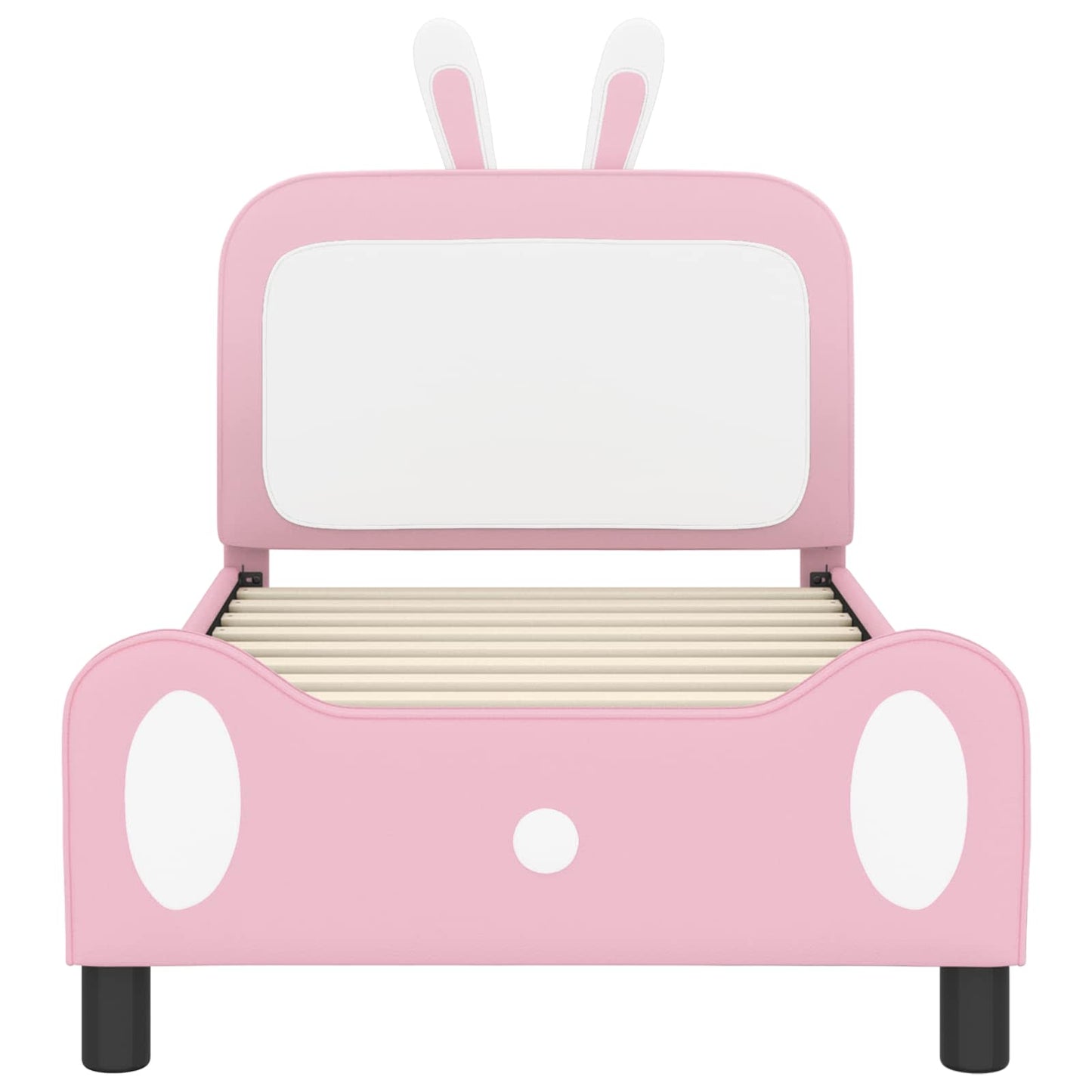 Bedframe voor kinderen met hoofdbord Roze 80 x 160 cm PU
