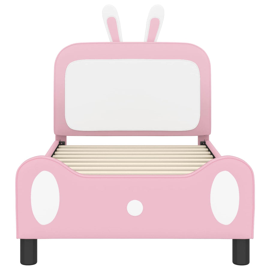 Bedframe voor kinderen met hoofdbord Roze 80 x 160 cm PU
