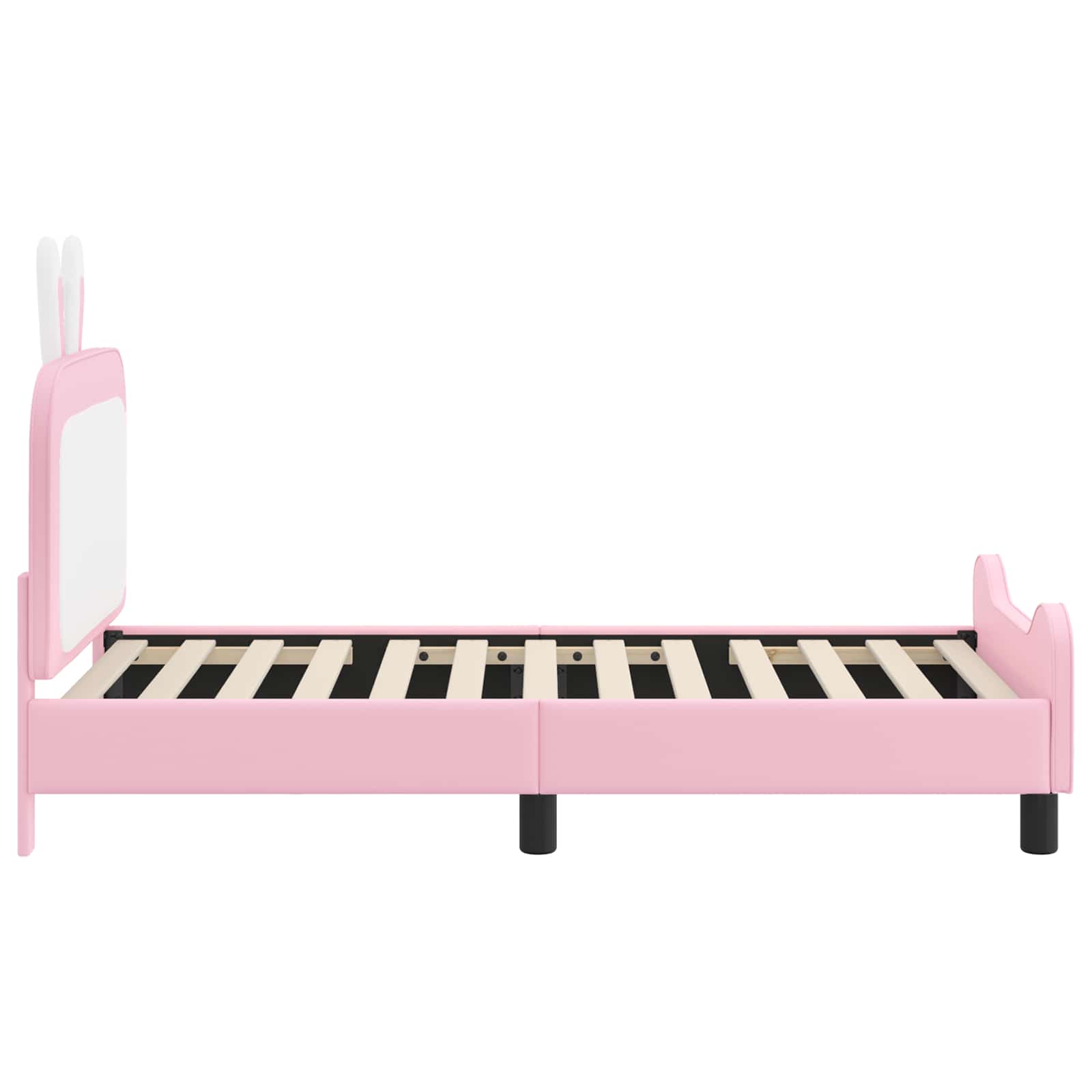 Bedframe voor kinderen met hoofdbord Roze 80 x 160 cm PU