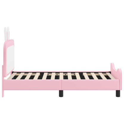 Bedframe voor kinderen met hoofdbord Roze 80 x 160 cm PU