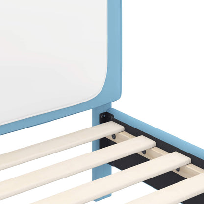 Bedframe voor kinderen met hoofdbord Blauw 80 x 160 cm PU