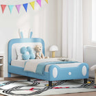 Kinderbedframe 80x160 cm blauw PU