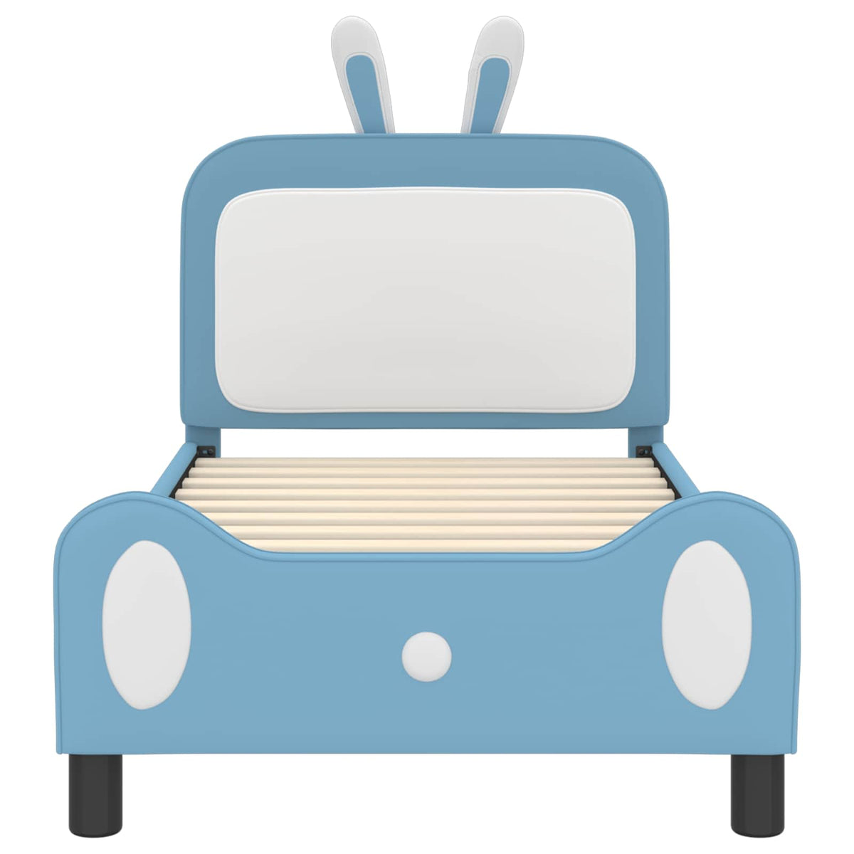 Bedframe voor kinderen met hoofdbord Blauw 80 x 160 cm PU