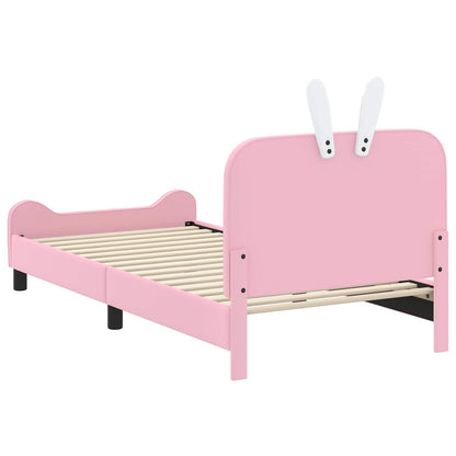 Bedframe voor kinderen met hoofdbord Roze 80 x 200 cm PU