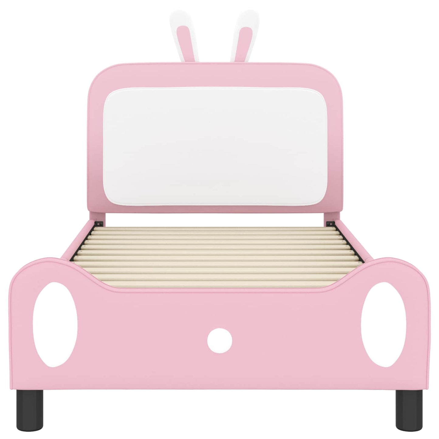 Bedframe voor kinderen met hoofdbord Roze 90 x 190 cm PU
