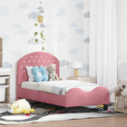 Peuterbed 70x140 cm roze fluweel