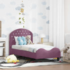 Peuterbedframe 70x140 cm paars fluweel