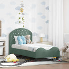 Peuterbed 70x140 cm fluweel zeegroen