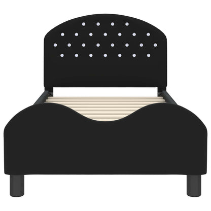 Bedframe voor kinderen met hoofdbord Zwart 80 x 160 cm Fluweel