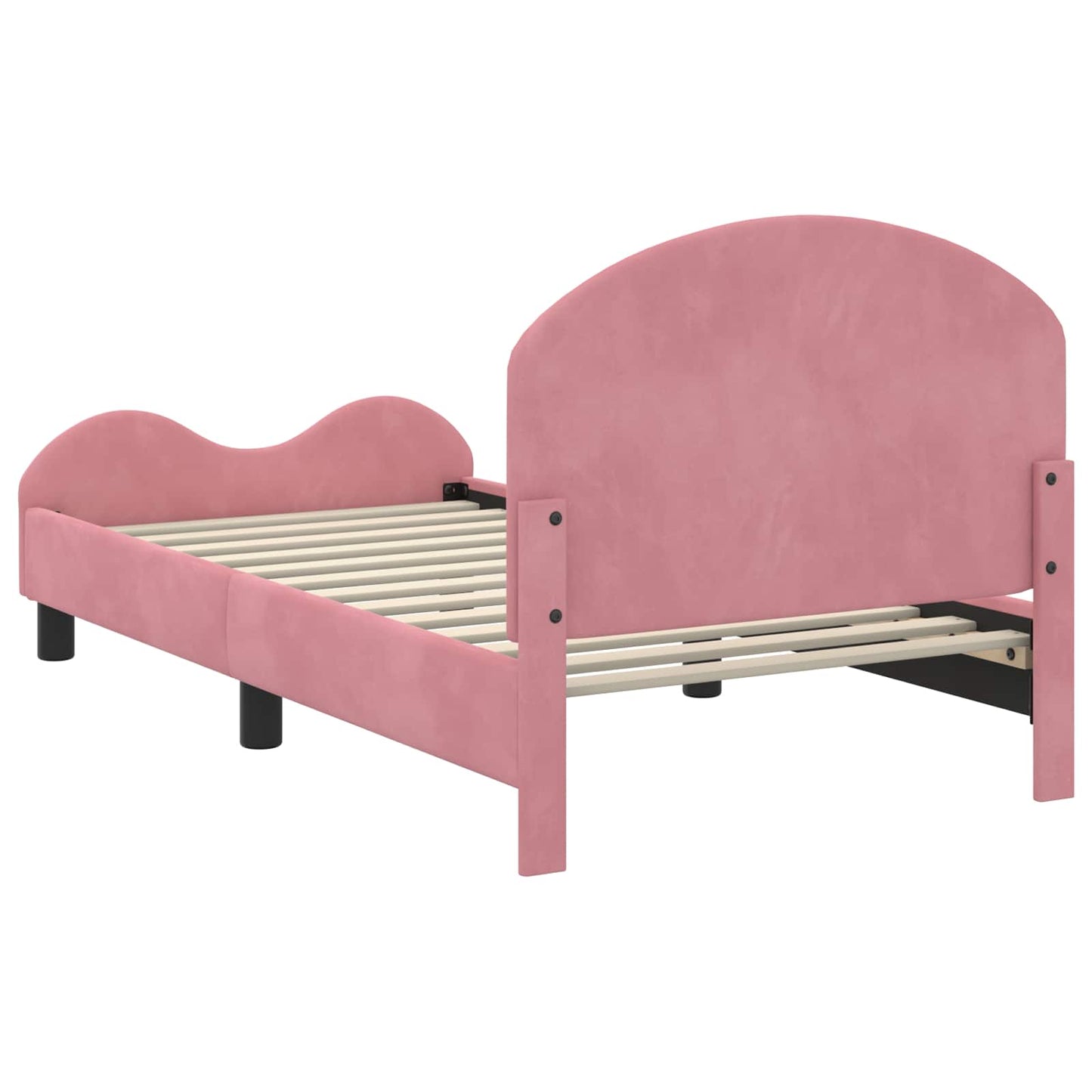 Bedframe voor kinderen met hoofdbord Roze 80 x 160 cm Fluweel