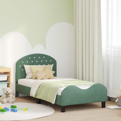 Bedframe voor kinderen met hoofdbord Zeegroen 80 x 160 cm