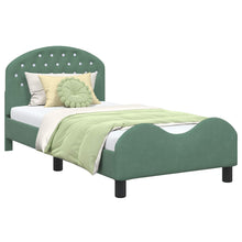 Bedframe voor kinderen met hoofdbord Zeegroen 80 x 160 cm