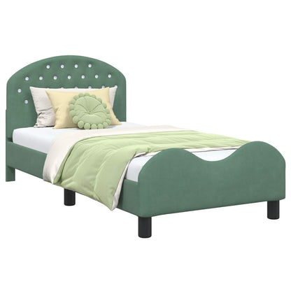 Bedframe voor kinderen met hoofdbord Zeegroen 80 x 160 cm