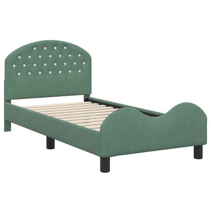 Bedframe voor kinderen met hoofdbord Zeegroen 80 x 160 cm