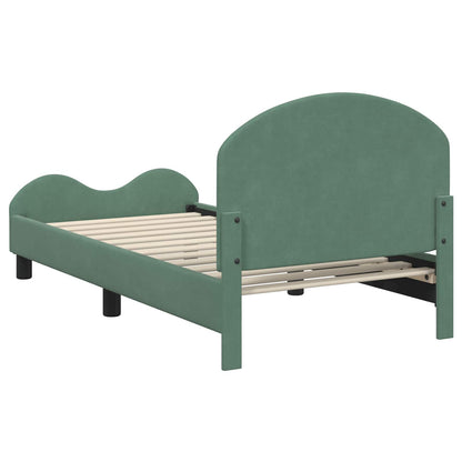 Bedframe voor kinderen met hoofdbord Zeegroen 80 x 160 cm