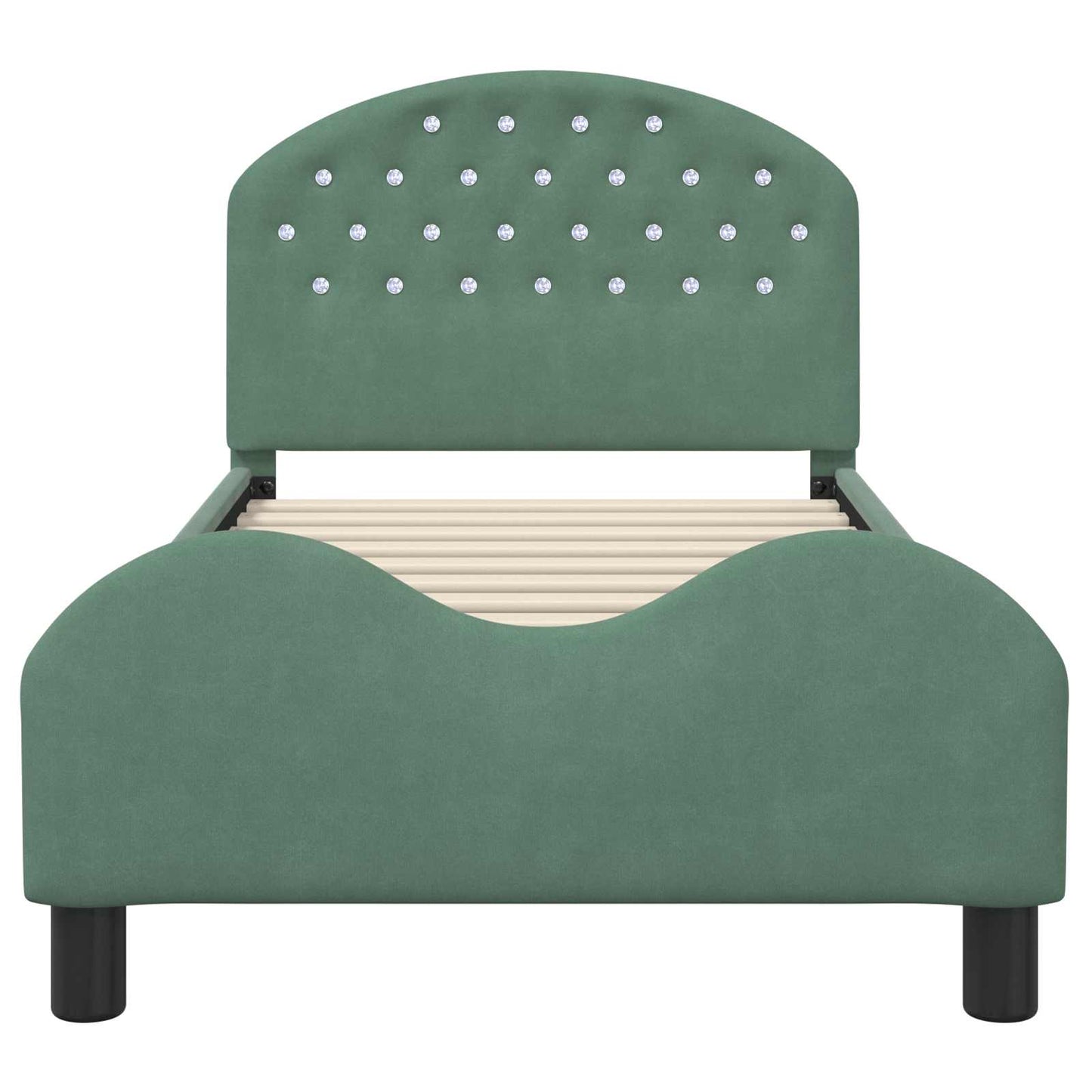 Bedframe voor kinderen met hoofdbord Zeegroen 80 x 160 cm
