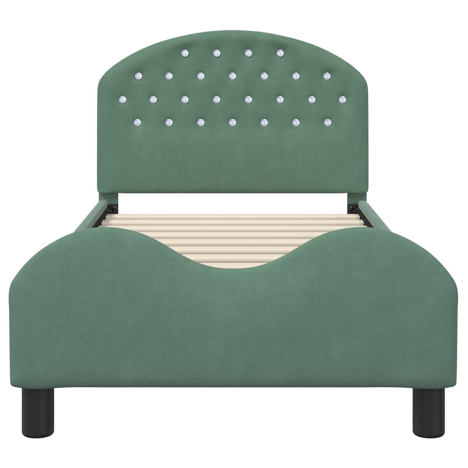 Bedframe voor kinderen met hoofdbord Zeegroen 80 x 160 cm
